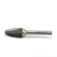 Борфреза гиперболическая (F) со сферическим торцом 12,5х25х65 твердосплавная ВК8 dхв-ка=6 мм спиральная насечка Beltools Борфреза гиперболическая (F) со сферическим торцом 12,5х25х65 твердосплавная ВК8 dхв-ка=6 мм спиральная насечка Beltools