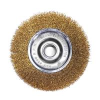 Щетка зачистная дисковая 150 х 10 х 22мм латунь Щетка зачистная дисковая 150 х 10 х 22мм латунь