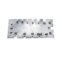 Шаблон для резьбовых резцов 45 гр. -70 гр. метрической, дюймовой и ленточной резьбы Шаблон для резьбовых резцов 45 гр. -70 гр. метрической, дюймовой и ленточной резьбы