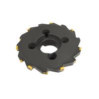 Фреза трехсторонняя 200х16х60 с механическим креплением тангенциально расположенных 4гр пл-н CNHQ 1005 Z=14 (2х7) с фланцем AS390-R200.16.07.C60 NOX «Русский Инструмент» (РИ)