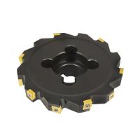 Фреза трехсторонняя 160х14х40 с механическим креплением тангенциально расположенных 4гр пл-н CNHQ 1005 Z=12 (2х6) с фланцем AS390-R160.14.06.C40 NOX «Русский Инструмент» (РИ)