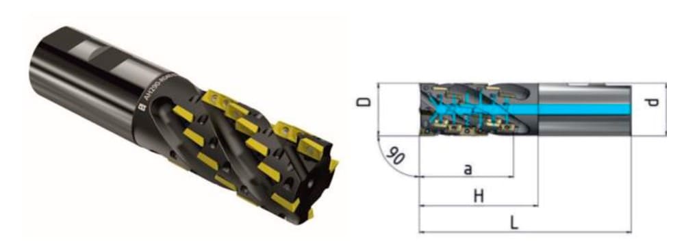 Фреза с внетренним подводом СОЖ