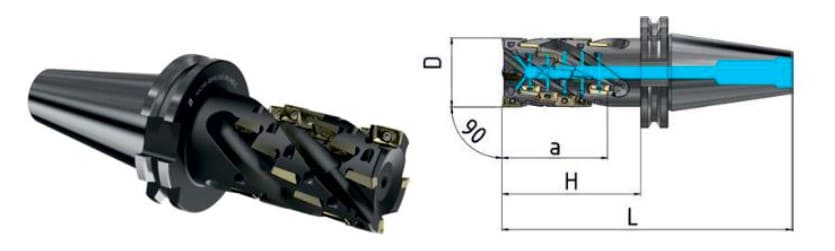 Фреза с внутренним подводом СОЖ