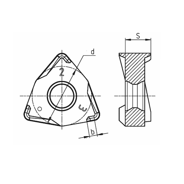 Пластина сменная шестигранная XNHU 040308-ML PP25CT «Русский Инструмент» (РИ) Пластина сменная шестигранная XNHU 040308-ML PP25CT «Русский Инструмент» (РИ)