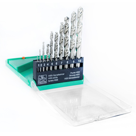 Набор сверл ф 1-10мм А1 Р6М5 10шт (шаг 1 мм) в пластмассовом футляре Beltools Набор сверл ф 1-10мм А1 Р6М5 10шт (шаг 1 мм) в пластмассовом футляре Beltools