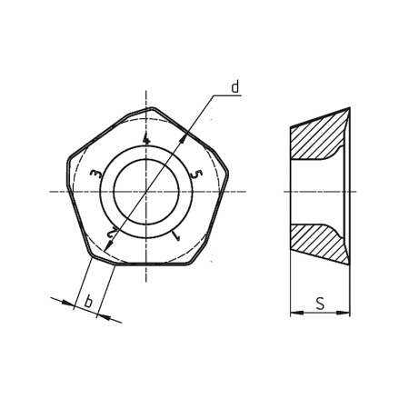 Пластина сменная для высокоскоростной обработки PXKT 090530R-M PP25CT «Русский Инструмент» (РИ) Пластина сменная для высокоскоростной обработки PXKT 090530R-M PP25CT «Русский Инструмент» (РИ)