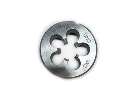 Плашка дюймовая 9/16'' 12 ниток UNC D=38мм Плашка дюймовая 9/16'' 12 ниток UNC D=38мм