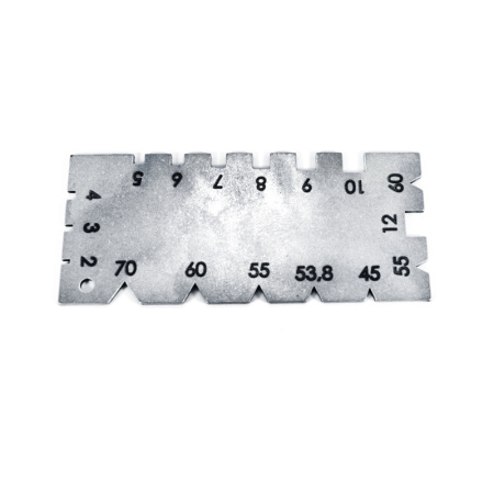 Шаблон для резьбовых резцов 45 гр. -70 гр. метрической, дюймовой и ленточной резьбы