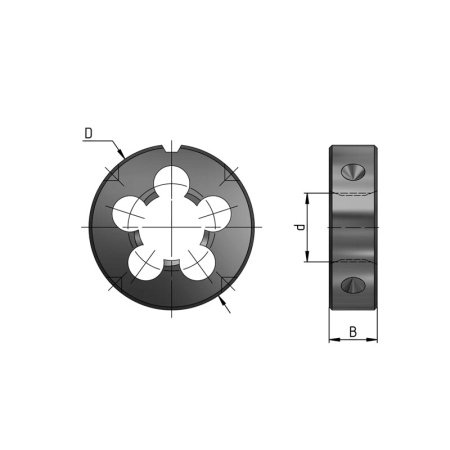 Плашка трубная G3 1/2'' 11 ниток D=150мм Beltools Плашка трубная G3 1/2'' 11 ниток D=150мм Beltools