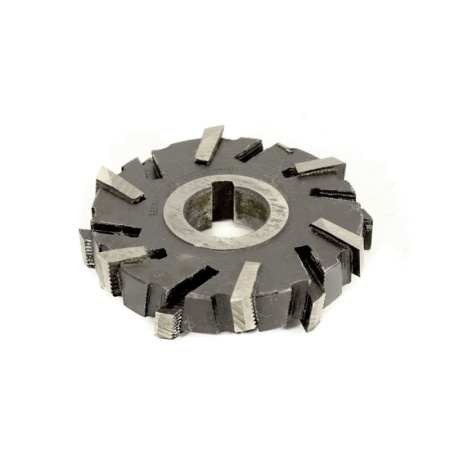 Фреза трехсторонняя 100х18х27 Z=12 со вставными рифлеными ножами Р6М5 ГОСТ 1669-78 Фреза трехсторонняя 100х18х27 Z=12 со вставными рифлеными ножами Р6М5 ГОСТ 1669-78