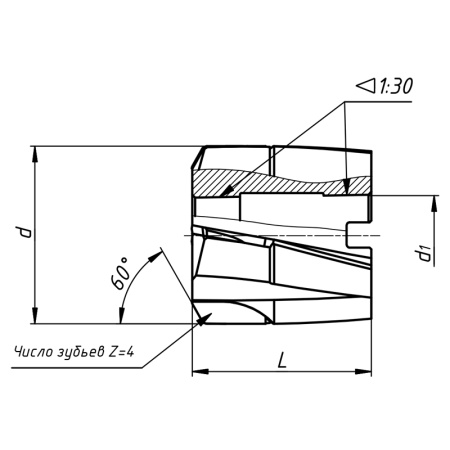Зенкер насадной 34 ВК8 L=45мм dпос=16мм ГОСТ 3231-71 Сестрорецкий ИЗ Зенкер насадной 34 ВК8 L=45мм dпос=16мм ГОСТ 3231-71 Сестрорецкий ИЗ