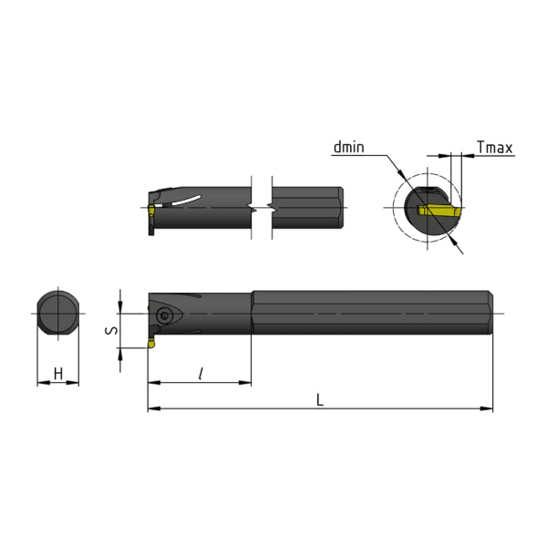 Резец для обработки внутренних канавок D=16 L=180 MGIVL2016-1.5 левый «Русский Инструмент» (РИ) Резец для обработки внутренних канавок D=16 L=180 MGIVL2016-1.5 левый «Русский Инструмент» (РИ)