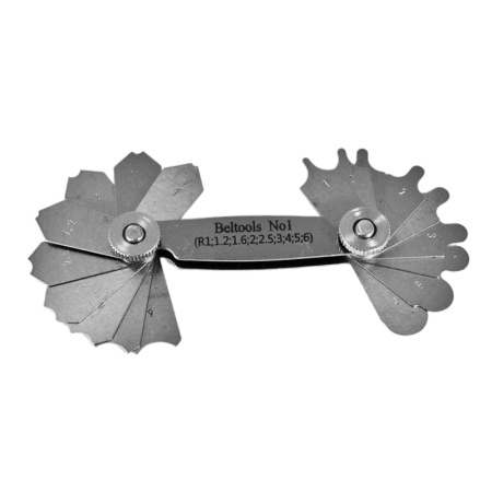 Шаблон радиусный (радиусомер) №1 (9шт) (R1;1,2;1,6;2;2,5;3;4;5;6) Beltools Шаблон радиусный (радиусомер) №1 (9шт) (R1;1,2;1,6;2;2,5;3;4;5;6) Beltools