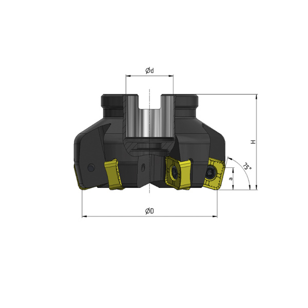Фреза торцовая 250 с механическим креплением 4гр пл-н SNHU 1206 Z=20 dпос=60мм AF175-R250.09.20.C60 «Русский Инструмент» (РИ)