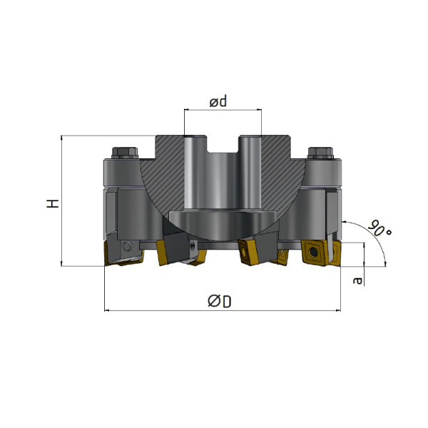 Фреза торцовая 315 с механическим креплением 4гр пл-н CN.. 120408 Z=18 dпос=60мм AF190-R315.11.18.C60 «Русский Инструмент» (РИ)