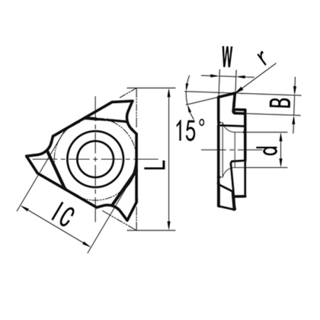 Пластина для отрезания левая TGF32L100-S15R N20 «Русский Инструмент» (РИ) Пластина для отрезания левая TGF32L100-S15R N20 «Русский Инструмент» (РИ)