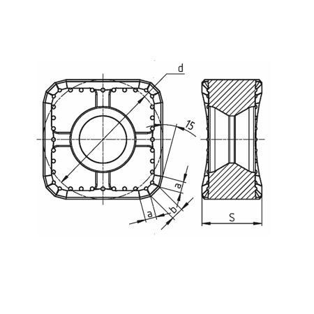 Пластина сменная квадратная SNHU 1206XTN-AL N10CT «Русский Инструмент» (РИ) Пластина сменная квадратная SNHU 1206XTN-AL N10CT «Русский Инструмент» (РИ)