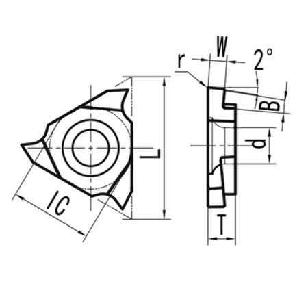 Пластина для точения канавок левая TGF32L030 MP20G «Русский Инструмент» (РИ) Пластина для точения канавок левая TGF32L030 MP20G «Русский Инструмент» (РИ)