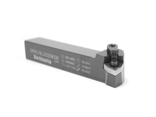 Резец проходной с шестигранной пластиной (ломаный трехгранник) 20х20х125 MWLNL 2020 K08 левый «Русский Инструмент» (РИ)