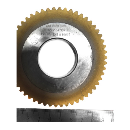 Долбяк дисковый М1,5 Z=54 А Р18 износостойкое покрытие dо=50мм (2530-6010) 30гр dпос=31,75мм Долбяк дисковый М1,5 Z=54 А Р18 износостойкое покрытие dо=50мм (2530-6010) 30гр dпос=31,75мм