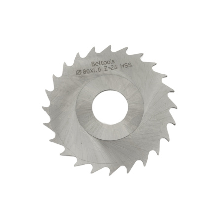 Фреза прорезная 80х1,6х22 Z=24 тип 3 со ступицей, без ш/п HSS ГОСТ 2679-93 Beltools Фреза прорезная 80х1,6х22 Z=24 тип 3 со ступицей, без ш/п HSS ГОСТ 2679-93 Beltools