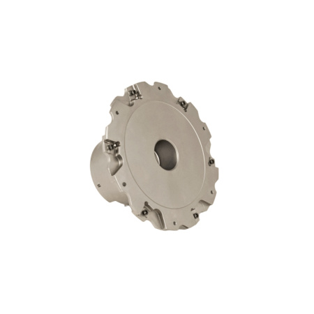 Фреза трехсторонняя 100х6х27 с механическим креплением 4гр пл-н с тан. креплением ZNHX 03 Z=12 (2х6) с фланцем AS490-R100.06.06.A27 «Русский Инструмент» (РИ)