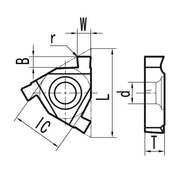 Пластина для прорезки внутренних канавок T11N040 MP20G «Русский Инструмент» (РИ) Пластина для прорезки внутренних канавок T11N040 MP20G «Русский Инструмент» (РИ)