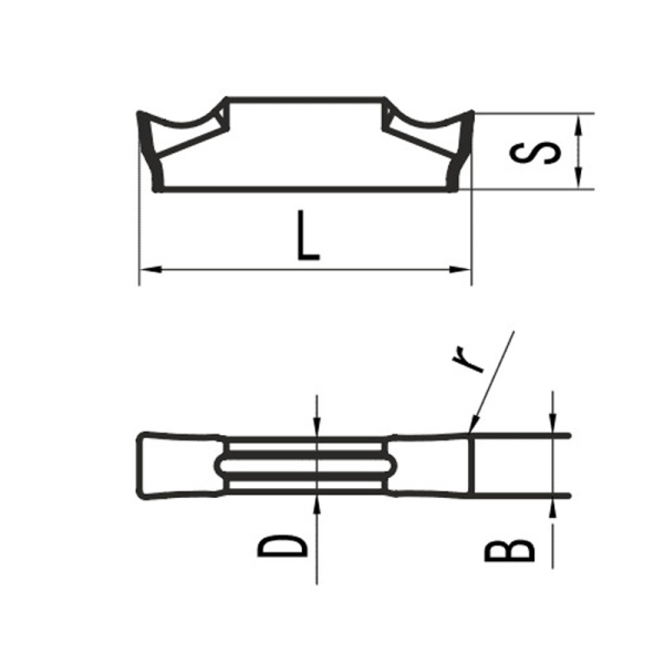 Пластина для отрезания TDC2-LH MP25G «Русский Инструмент» (РИ) Пластина для отрезания TDC2-LH MP25G «Русский Инструмент» (РИ)