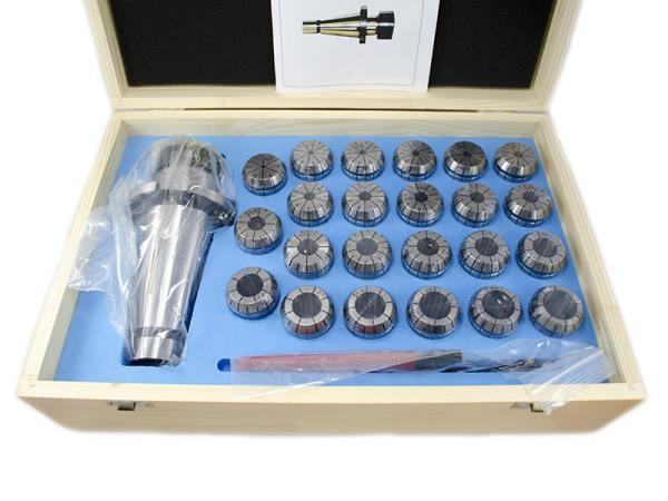 Патрон цанговый 7:24 К50 ER40 с комплектом цанг 3-26 (23шт) Beltools
