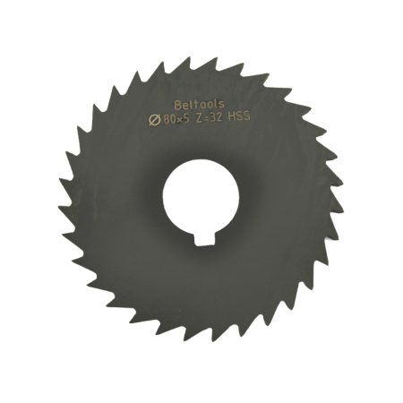 Фреза прорезная 80х5х22 Z=32 тип 2 без ступицы, с ш/п HSS Nit ГОСТ 2679-93 Beltools Фреза прорезная 80х5х22 Z=32 тип 2 без ступицы, с ш/п HSS Nit ГОСТ 2679-93 Beltools