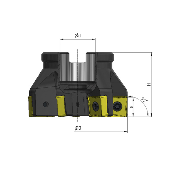 Фреза торцовая 100 с механическим креплением 4гр пл-н SNHU 1205 Z=6 dпос=32мм AF790-R100.10.06.B32 «Русский Инструмент» (РИ)