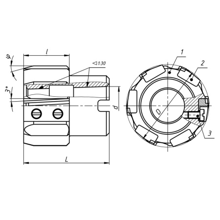 Развертка насадная 72 Н7(А) ВК8 сборная с привернутыми ножами L=65 Z=8 dпос=32 ГОСТ 11176-71 Развертка насадная 72 Н7(А) ВК8 сборная с привернутыми ножами L=65 Z=8 dпос=32 ГОСТ 11176-71