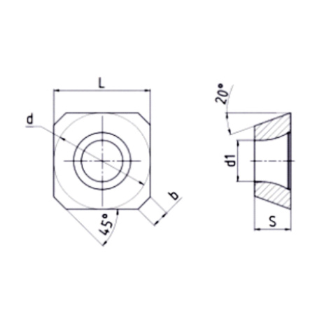 Пластина сменная квадратная SEKT 1204AFTN-RM HP10 «Русский Инструмент» (РИ) Пластина сменная квадратная SEKT 1204AFTN-RM HP10 «Русский Инструмент» (РИ)