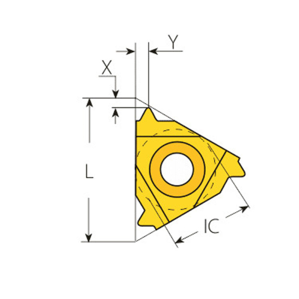 Пластина резьбовая внутренняя левая неполнопрофильная резьба 55⁰ 06ILA55 MP25T «Русский Инструмент» (РИ)