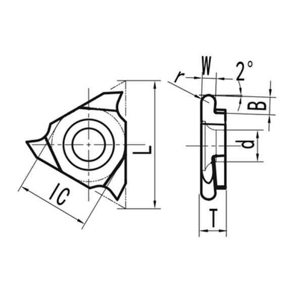 Пластина для точения радиусных канавок правая TGF32R100-R0.5 N20 «Русский Инструмент» (РИ) Пластина для точения радиусных канавок правая TGF32R100-R0.5 N20 «Русский Инструмент» (РИ)