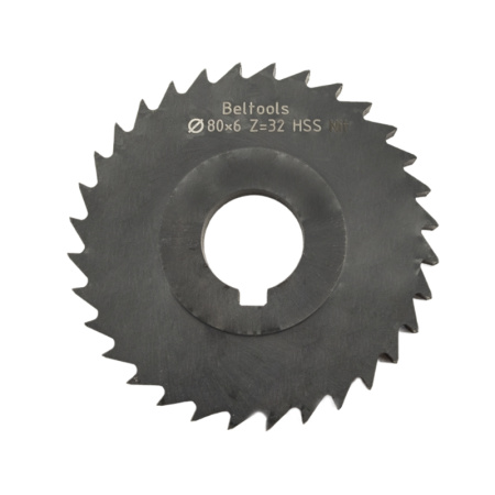 Фреза прорезная 80х6х22 Z=32 тип 2 со ступицей и ш/п HSS Nit ГОСТ 2679-93 Beltools Фреза прорезная 80х6х22 Z=32 тип 2 со ступицей и ш/п HSS Nit ГОСТ 2679-93 Beltools
