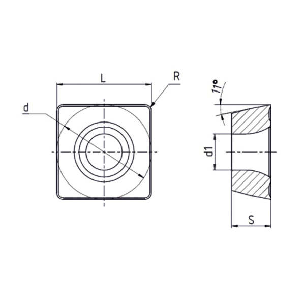 Пластина сменная квадратная SPGT 050204-RM PP20 «Русский Инструмент» (РИ) Пластина сменная квадратная SPGT 050204-RM PP20 «Русский Инструмент» (РИ)