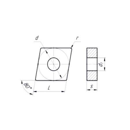 Пластина сменная ромбическая CNMG 190608-OP MP20M «Русский Инструмент» (РИ) Пластина сменная ромбическая CNMG 190608-OP MP20M «Русский Инструмент» (РИ)