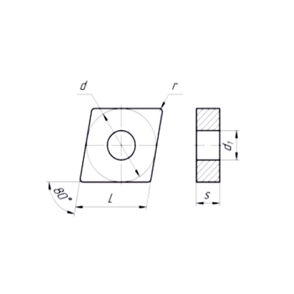 Пластина сменная ромбическая CNMG 190608-PR PC20F «Русский Инструмент» (РИ) Пластина сменная ромбическая CNMG 190608-PR PC20F «Русский Инструмент» (РИ)