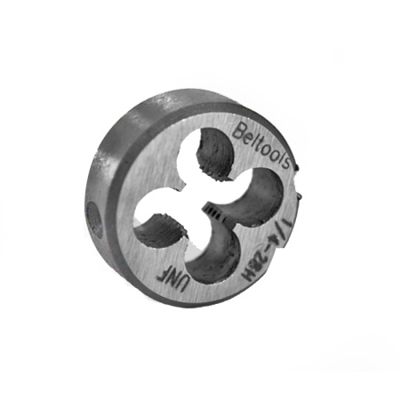 Плашка дюймовая 1/4'' 28 ниток UNF D=20мм Beltools Плашка дюймовая 1/4'' 28 ниток UNF D=20мм Beltools