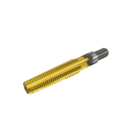 Оголовок метчика гаечного М20х2,5 6H М42 TiN «Русский Инструмент» (РИ) Оголовок метчика гаечного М20х2,5 6H М42 TiN «Русский Инструмент» (РИ)