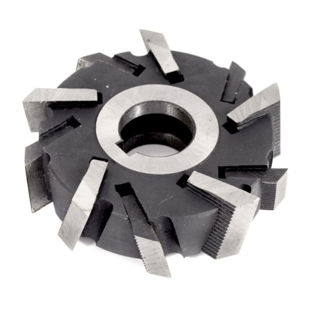 Фреза трехсторонняя 100х28х27 Z=10 со вставными рифлеными ножами Р6М5 ГОСТ 1669-78 Фреза трехсторонняя 100х28х27 Z=10 со вставными рифлеными ножами Р6М5 ГОСТ 1669-78